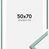 Ramme E-Line Grøn 50x70 cm - Passepartout Hvid 42x59,4 cm (A2)