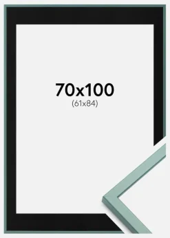 Ramme E-Line Grøn 70x100 cm - Passepartout Sort 62x85 cm