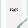 Ramme E-Line Grøn 50x70 cm - Passepartout Hvid 33x56 cm