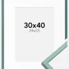 Ramme E-Line Grøn 30x40 cm - Passepartout Hvid 20x28 cm