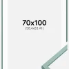 Ramme E-Line Grøn 70x100 cm - Passepartout Hvid 59,4x84 cm (A1)