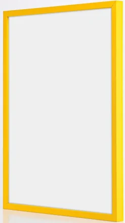 Ramme E-Line Gul 30x40 cm - Passepartout Hvid 18x27 cm