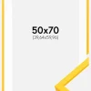 Ramme E-Line Gul 50x70 cm - Passepartout Hvid 16x24 inches