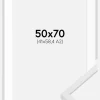 Ramme E-Line Hvid 50x70 cm - Passepartout Hvid 42x59,4 cm (A2)