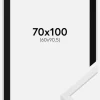 Ramme E-Line Hvid 70x100 cm - Passepartout Sort 61x91,5 cm