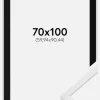 Ramme E-Line Hvid 70x100 cm - Passepartout Sort 24x36 inches