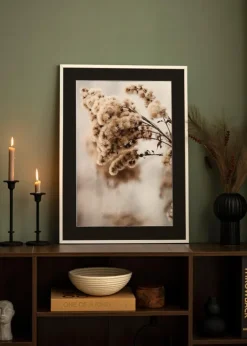 Ramme E-Line Hvid 70x100 cm - Passepartout Sort 24x36 inches