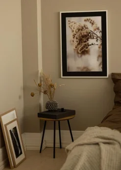 Ramme E-Line Hvid 40x50 cm - Passepartout Sort 28x35 cm