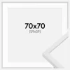 Ramme E-Line Hvid 70x70 cm - Passepartout Hvid 60x60 cm