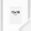 Ramme E-Line Hvid 13x18 cm - Passepartout Hvid 7x10 cm
