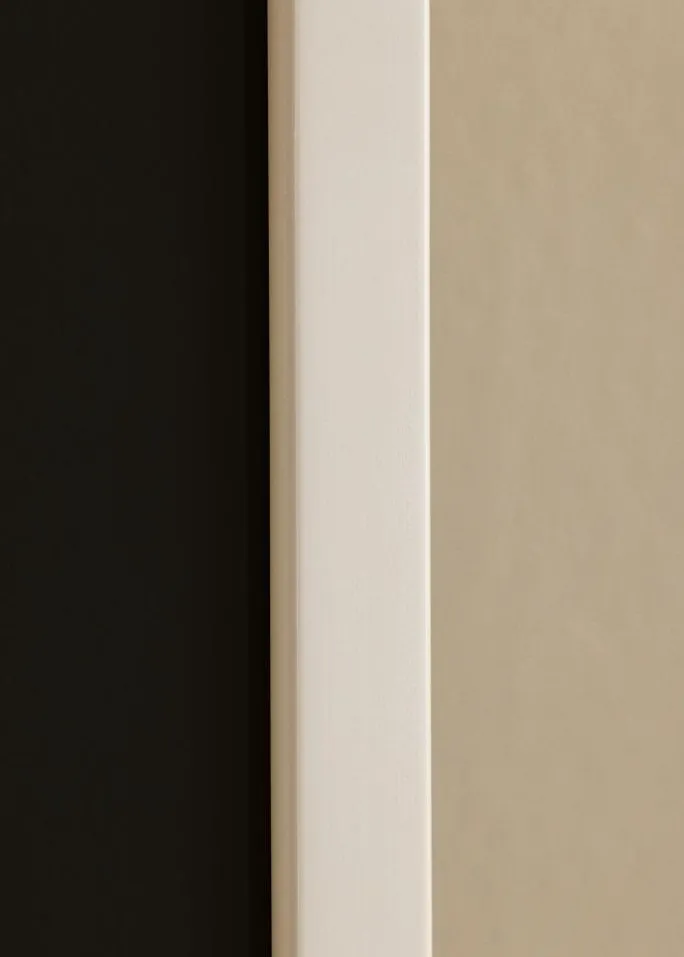 Ramme E-Line Hvid 40x50 cm - Passepartout Sort 12x16 inches