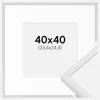 Ramme E-Line Hvid 40x40 cm - Passepartout Hvid 10x10 inches