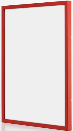 Ramme E-Line Rød 50x70 cm - Passepartout Hvid 42x59,4 cm (A2)