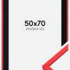 Ramme E-Line Rød 50x70 cm - Passepartout Sort 42x59,4 cm (A2)