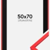 Ramme E-Line Rød 50x70 cm - Passepartout Sort 16x24 inches
