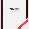 Ramme E-Line Rød 70x100 cm - Passepartout Sort 62x93 cm