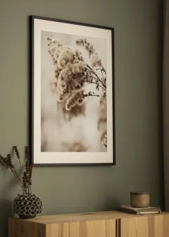 Ramme E-Line Sort 13x18 cm - Passepartout Hvid 7x10 cm