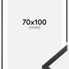 Ramme E-Line Sort 70x100 cm - Passepartout Hvid 60x90 cm