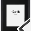 Ramme E-Line Sort 13x18 cm - Passepartout Sort 10x12 cm