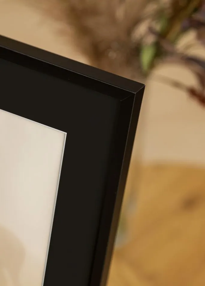 Ramme E-Line Sort 30x40 cm - Passepartout Sort 20x30 cm