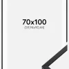Ramme E-Line Sort 70x100 cm - Passepartout Hvid 24x36 inches