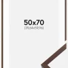 Ramme E-Line Valnød 50x70 cm - Passepartout Hvid 16x24 inches