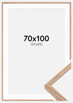 Ramme E-Line Wide Eg 70x100 cm - Passepartout Hvid 60x90 cm