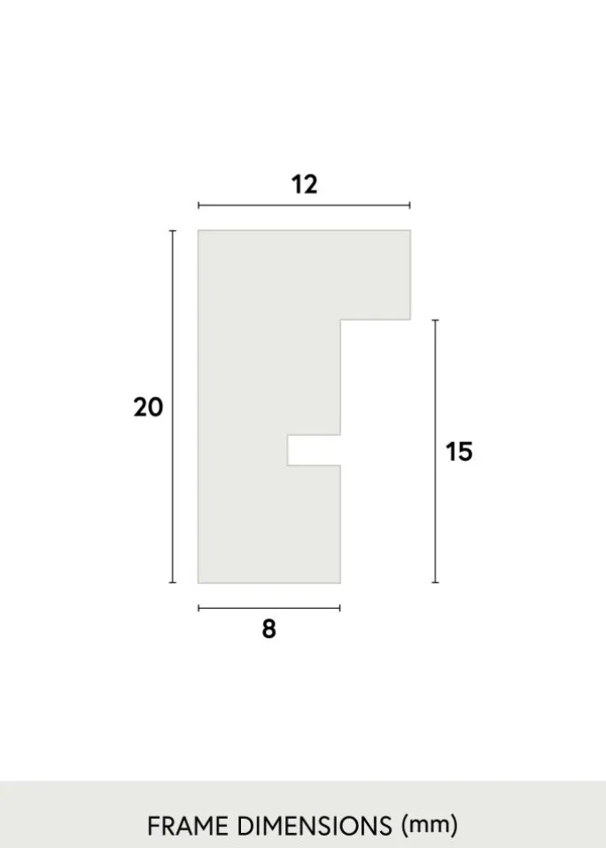 Ramme E-Line Wide Eg 70x100 cm - Passepartout Sort 62x93 cm