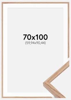 Ramme E-Line Wide Eg 70x100 cm - Passepartout Hvid 24x36 inches