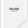 Ramme E-Line Wide Hvid 70x100 cm - Passepartout Hvid 61x91,5 cm