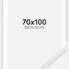 Ramme E-Line Wide Hvid 70x100 cm - Passepartout Hvid 24x36 inches
