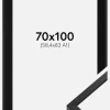 Ramme E-Line Wide Sort 70x100 cm - Passepartout Sort 59,4x84 cm (A1)