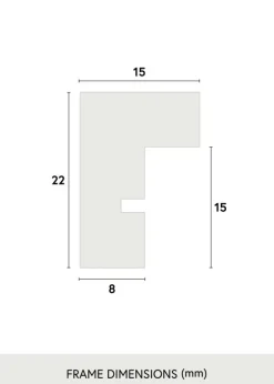 Ramme E-Line Wide Sort 70x100 cm - Passepartout Hvid 24x36 inches
