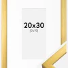 Ramme Falun Guld 20x30 cm - Passepartout Hvid 10x20 cm