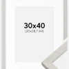 Ramme Fiorito Hvid 30x40 cm - Passepartout Hvid 21x29,7 cm (A4)