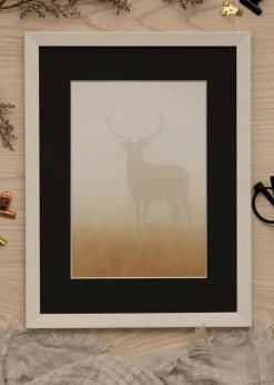 Ramme Fiorito Hvid 40x50 cm - Passepartout Sort 27,5x37 cm