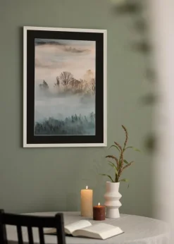 Ramme Fiorito Hvid 50x60 cm - Passepartout Sort 15x20 inches