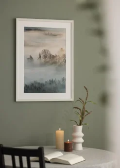 Ramme Fiorito Hvid 50x70 cm - Passepartout Hvid 40x60 cm