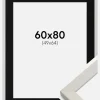 Ramme Fiorito Hvid 60x80 cm - Passepartout Sort 50x65 cm