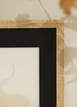 Ramme Fiorito Lys Eg 40x50 cm - Passepartout Sort 27x35 cm