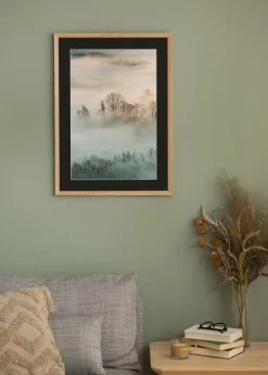 Ramme Fiorito Lys Eg 40x50 cm - Passepartout Sort 30x40 cm