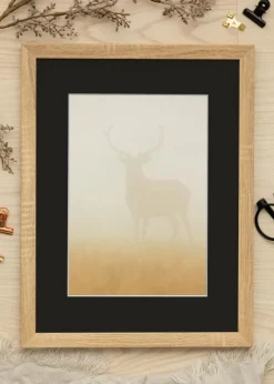 Ramme Fiorito Lys Eg 40x50 cm - Passepartout Sort 30x40 cm