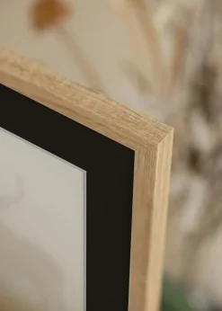 Ramme Fiorito Lys Eg 50x60 cm - Passepartout Sort 37x46 cm