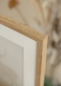 Ramme Fiorito Lys Eg 40x60 cm - Passepartout Hvid 32,9x48,3 cm (A3+)