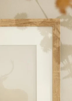 Ramme Fiorito Lys Eg 40x60 cm - Passepartout Hvid 32,9x48,3 cm (A3+)