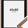 Ramme Fiorito Mørk Eg 60x80 cm - Passepartout Sort 50x65 cm