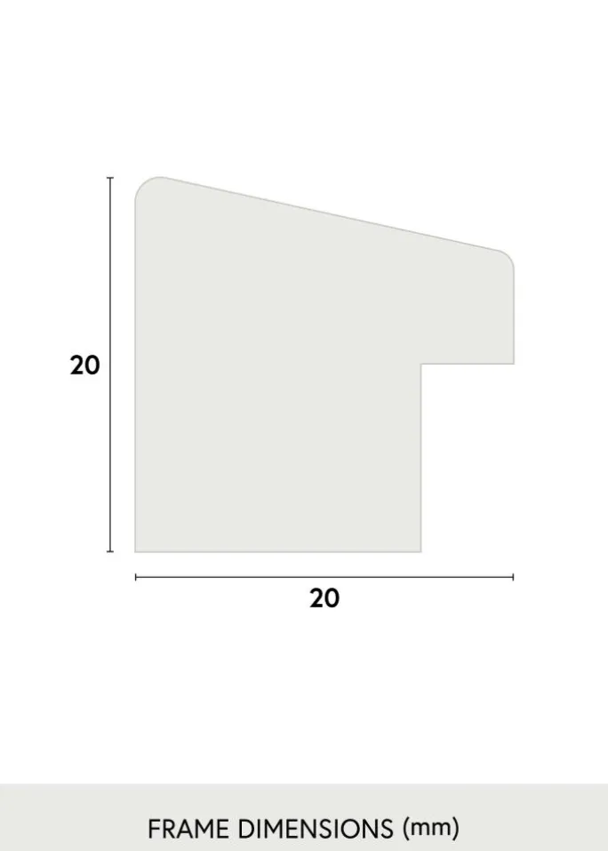 Ramme Fiorito Mørk Eg 50x60 cm - Passepartout Hvid 40x50 cm