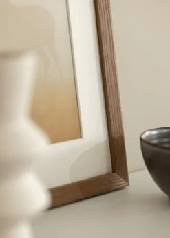 Ramme Fiorito Mørk Eg 60x80 cm - Passepartout Hvid 50x70 cm