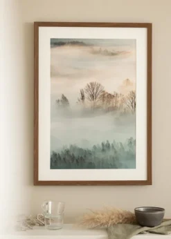 Ramme Fiorito Mørk Eg 70x100 cm - Passepartout Hvid 61x91,5 cm