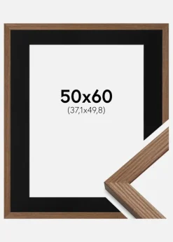 Ramme Fiorito Mørk Eg 50x60 cm - Passepartout Sort 15x20 inches